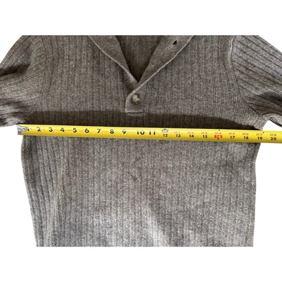 VINCE Mens 1/4 Zip Mock Neck Ribbed Knit Sweater Merino+Yak Wool Blend - Size S - Picture 10 of 10